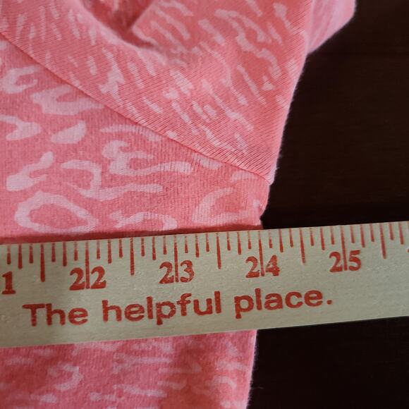 Fresh Produce Ruffle Animal Print Top 2X Bright Neon Pink Short Sleeve Leopard - Picture 9 of 10